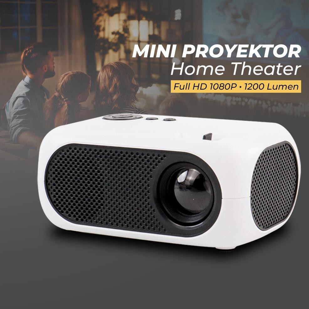 Proyektor Mini LCD Full HD 1080P 1200 Lumens Home Theater