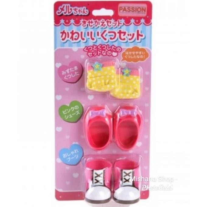 Sepatu Boneka Mell Chan Original Japan Mellchan Doll Shoes