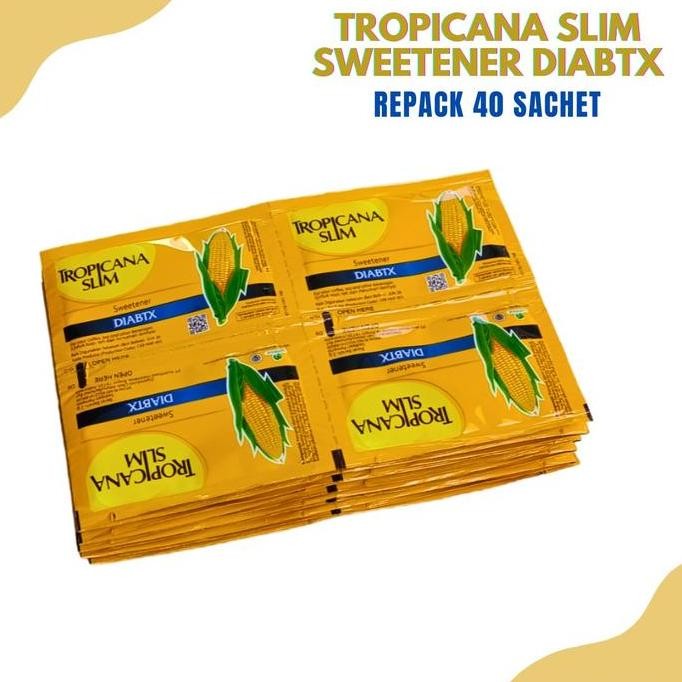 

HIW Repack Tropicana Slim Sweetener 40 Sachet Bebas gula Food Sugar Manis