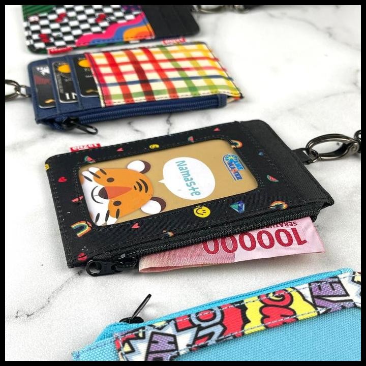 

Id Card Holder Hanging Wallet Name Tag Kartu Lanyard Zipper Kain Motif Terlaris