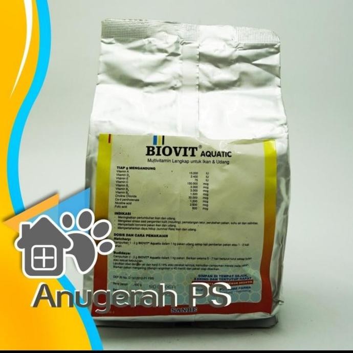Terlaris Biovit Aquatic 500 Gram - Vitamin Ikan Dan Udang Dosis Tinggi