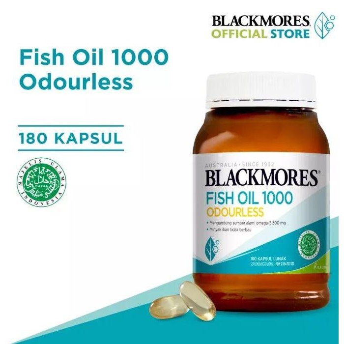 

Terlaris Blackmores Odourless Fish Oil 1000 Isi 200 Pcs Vitamin Minyak Ikan