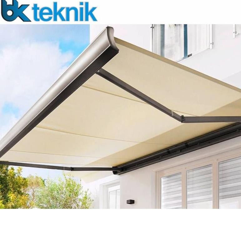 NEW Awning Kanopi Gulung Kanopi Kain Lipat Manual Otomatis Bahan Premium Berkualitas Bergaransi Free