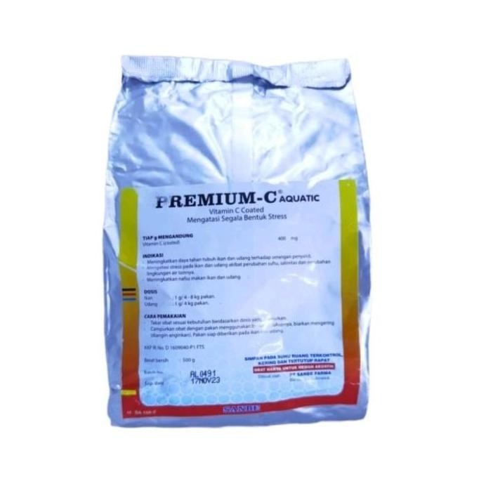 Terlaris Premium-C Aquatic Vitamin C Ikan Dan Udang 500 Gram