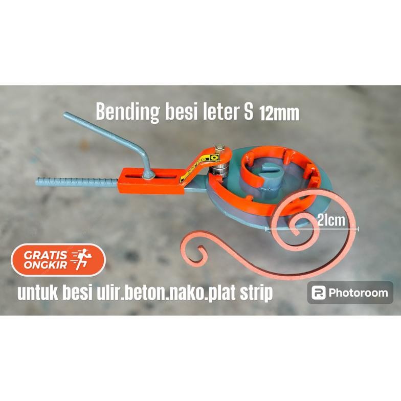 NEW [TERLARIS COD]ALAT TEKUK BESI LETER (S) 12mm BENDING BESI ORNAMEN TEMPA UNTUK BESI BETON NAKO UL