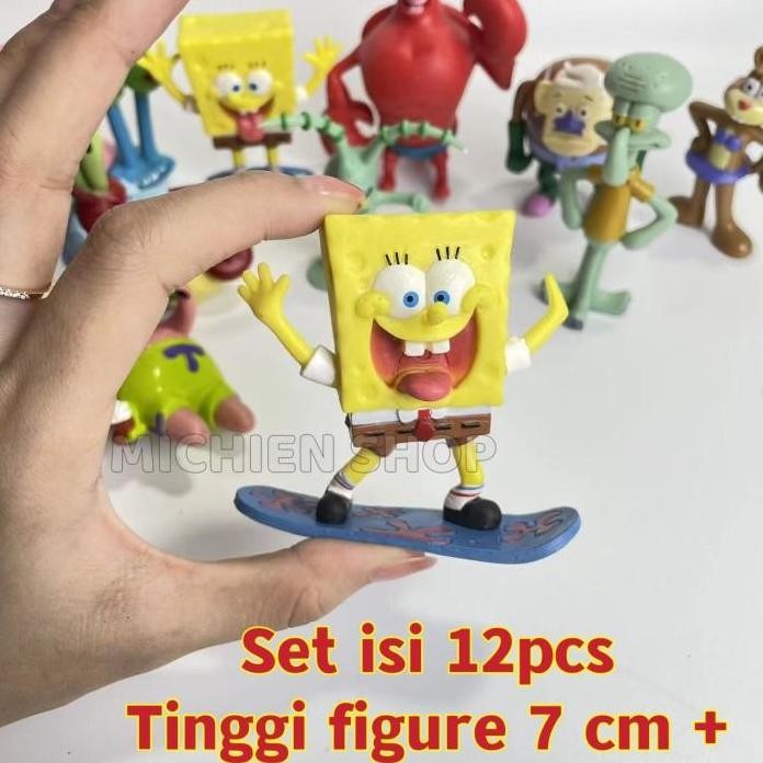 

Terlaris Spongebob Sponge Bob Set Figure Mainan Hiasan Kue Hiasan Aquarium