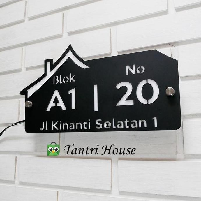 Miliki Papan Nomor Rumah Lampu Akrilik Led Papan Nama Toko Coffee Akrilik