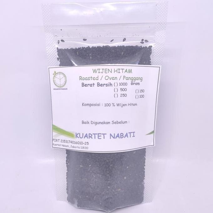 

Terlaris 100Gr Roasted Wijen Hitam - Black Sesame Seed - Premium - Sangrai