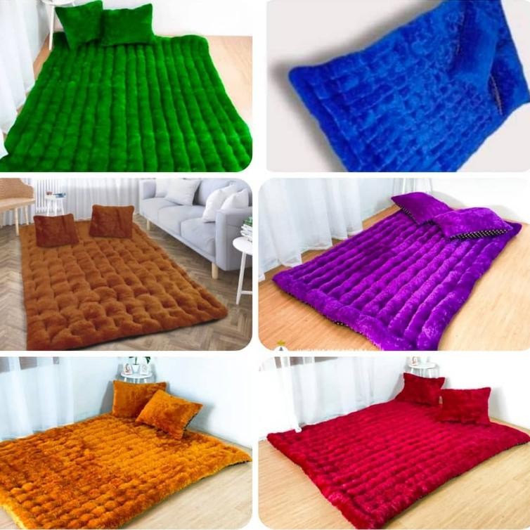 Kasur Lantai Gender Bulu Rasfur 200 / 160 / 180 / 140 / 120 / 100 Jumbo Tebal Bonus 2 Bantal