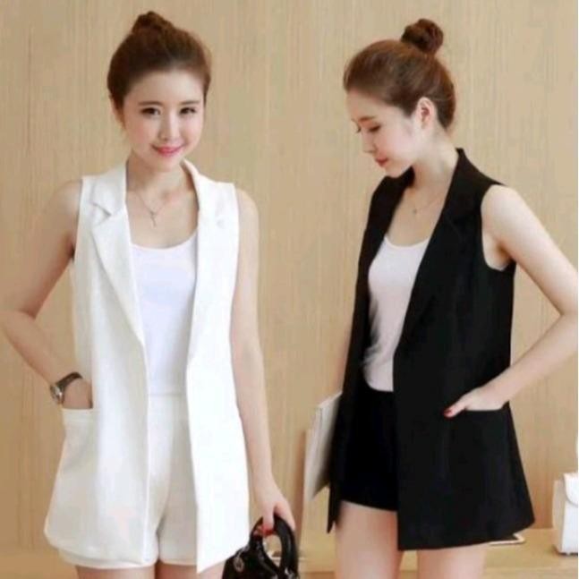 Dera Blazer Tanpa Lengan Standar Dan Jumbo Jaz Outer Wanita Tanpa Lengan  Blazer Korean Style Blazer