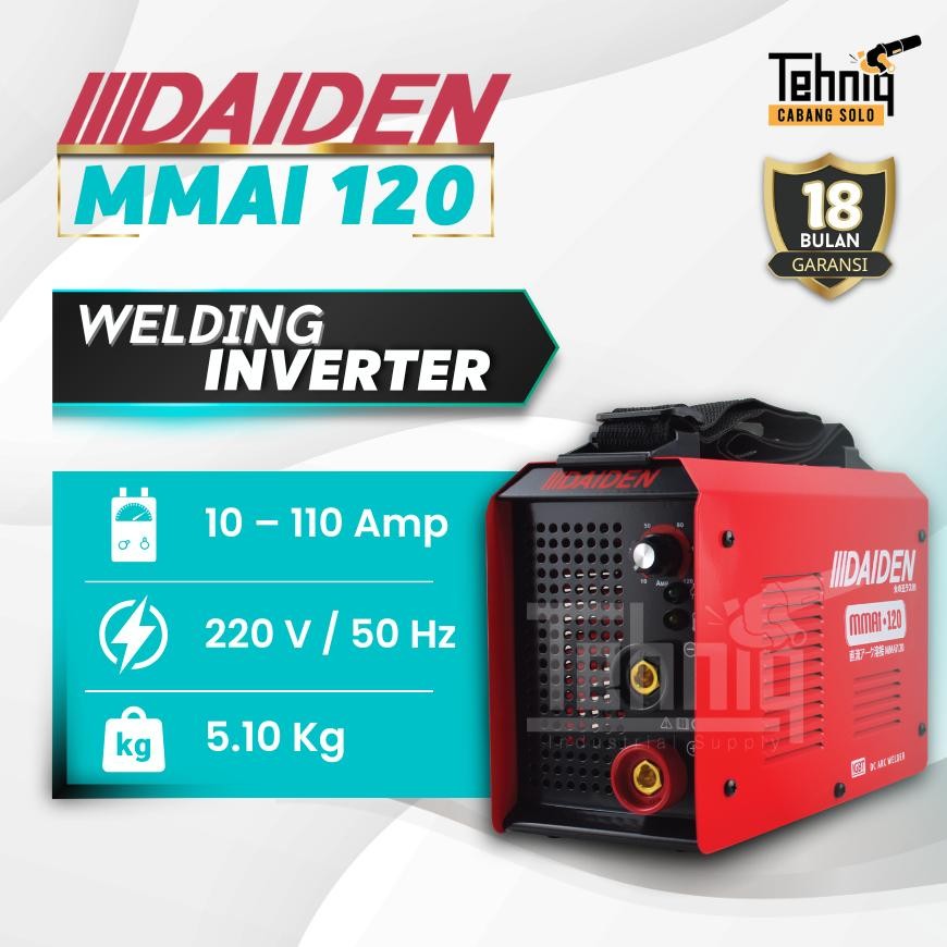 Mesin Las Listrik 900 Watt / Trafo Las DAIDEN MMAi 120 Welding Inverter
