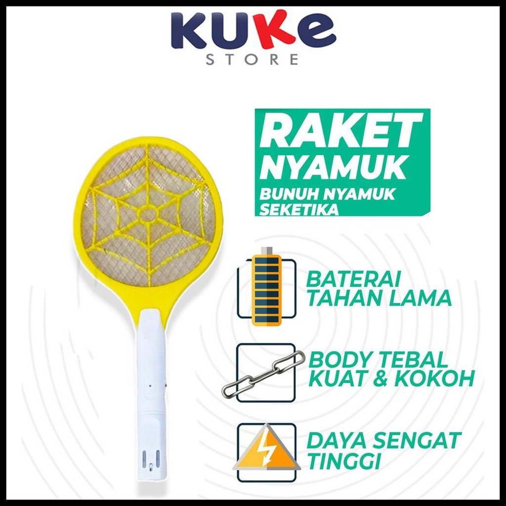 KUKE RAKET NYAMUK CAS/ RAKET NYAMUK RECHARGEABLE/RAKET NYAMUK MURAH