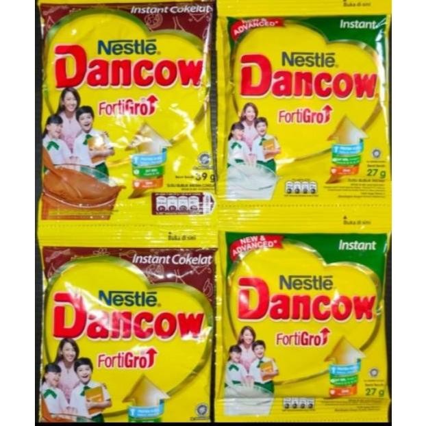 

Susu dancow putih dan coklat renceng isi 10 nUg