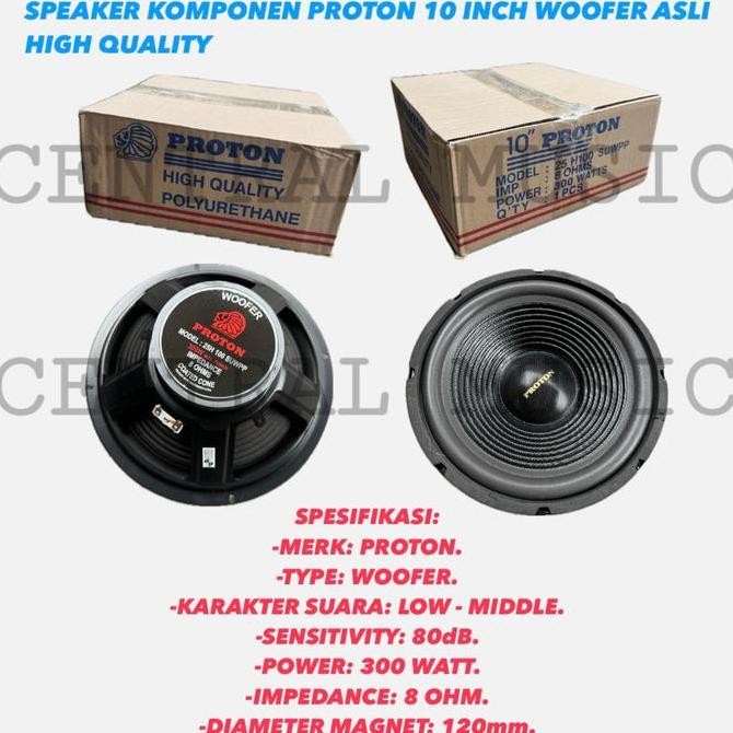 Speaker Komponen Proton 10 Inch Woofer Asli High Quality New Stok