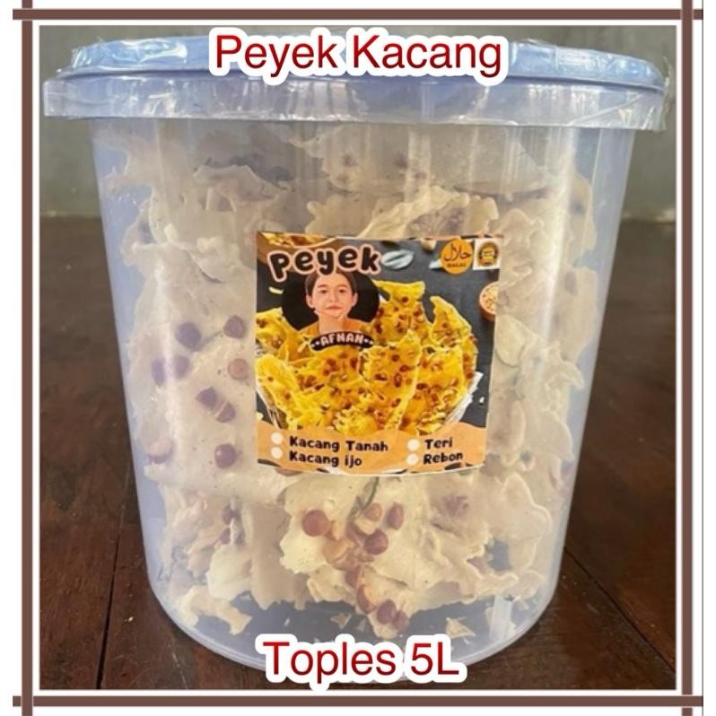 

Premium Peyek Kacang / Rebon Toples 5L Diskon