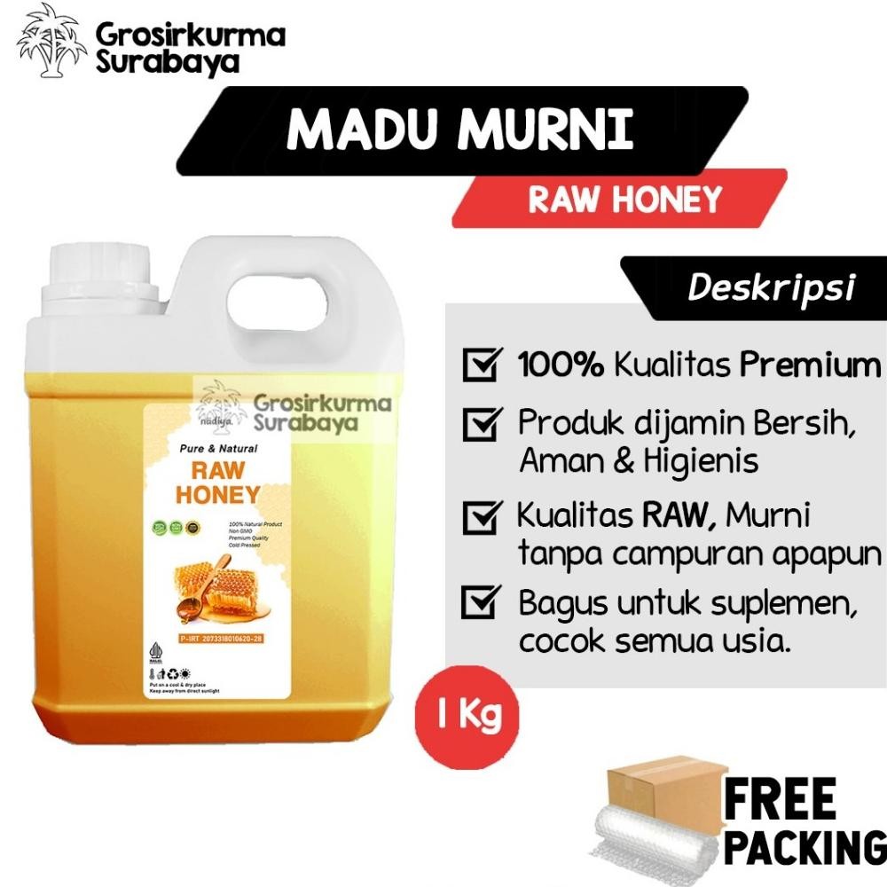 

MADU MURNI ASLI Raw Honey Honey 1 Kg 100% Premium Tanpa Campuran Herbal Suplemen Kesehatan AST nUg