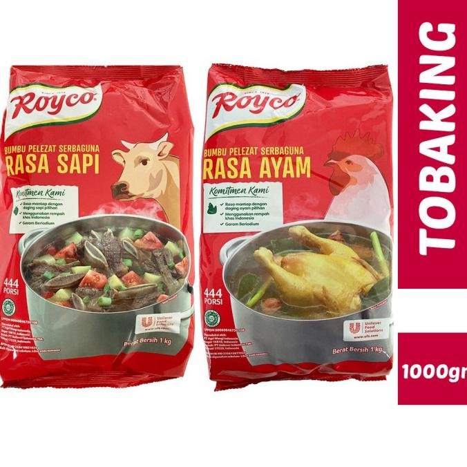 

ROYCO Ayam Sapi 1 kg Kaldu Bumbu Pelezat Beef Chicken Stock nUg