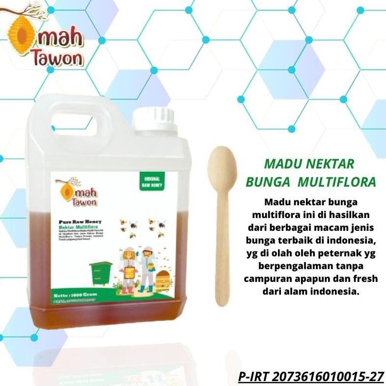 

Madu Murni 1kg Pure Raw Honey Madu Asli Nektar Bunga Multiflora AST nUg