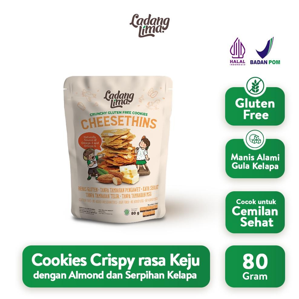 

Ladang Lima - Cheesethins Cookies 80g | Healthy Cookies With Protein AST nUg