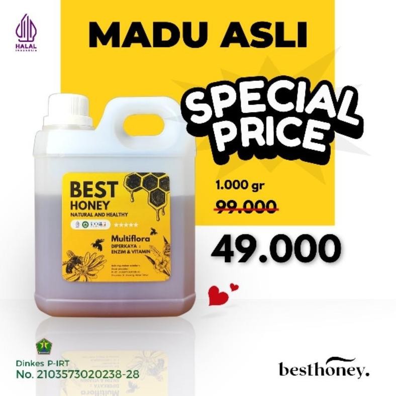 

Best Honey - Madu Asli - Madu Multiflora Original - 1kg AST nUg