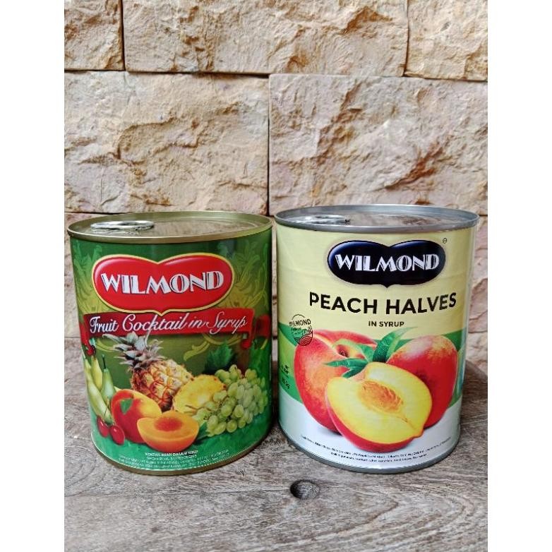 

WILMOND PEACH HALVES / FRUIT COCKTAIL IN SYRUP 825 gram ( HALAL) nUg