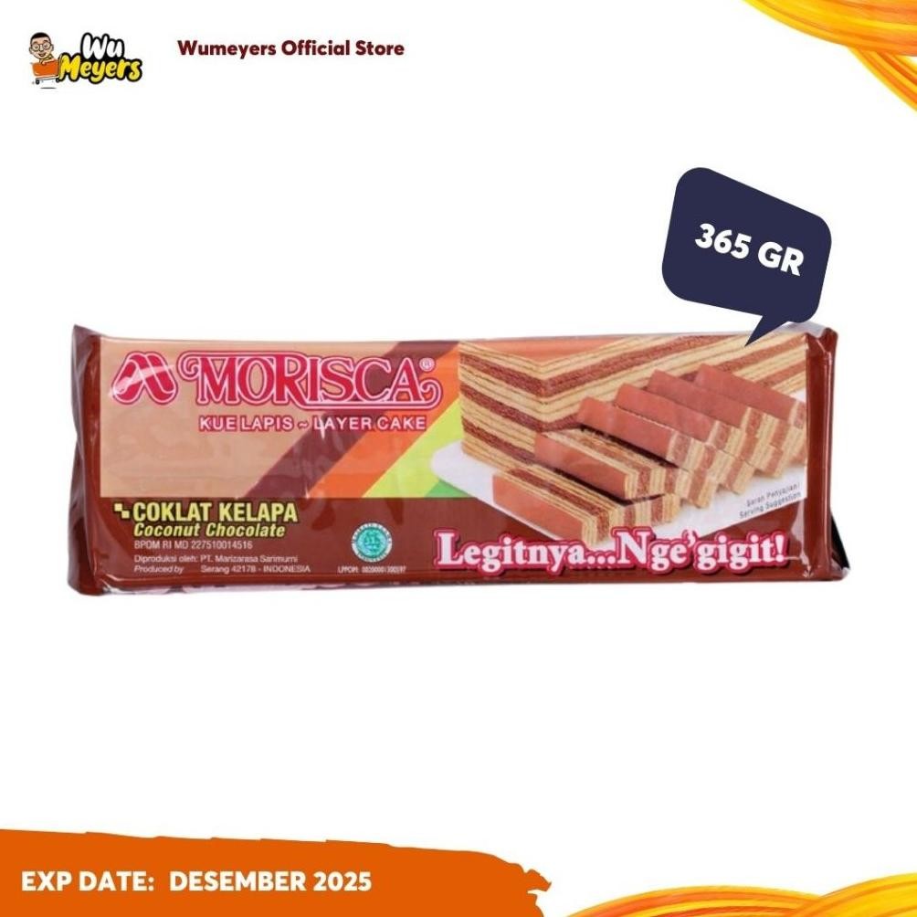 

Morisca Kue Lapis Legit Coconut Chocolate 365gr - Layer Cake Coklat Kelapa Siap Saji nUg