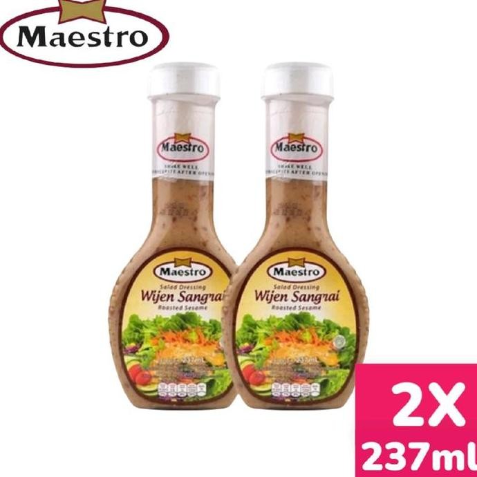 

Terlaris Paket 2Pcs - Maestro Wijen Sangrai 237 Ml X2 Bahan Selai Saus Siram Dressing Manis