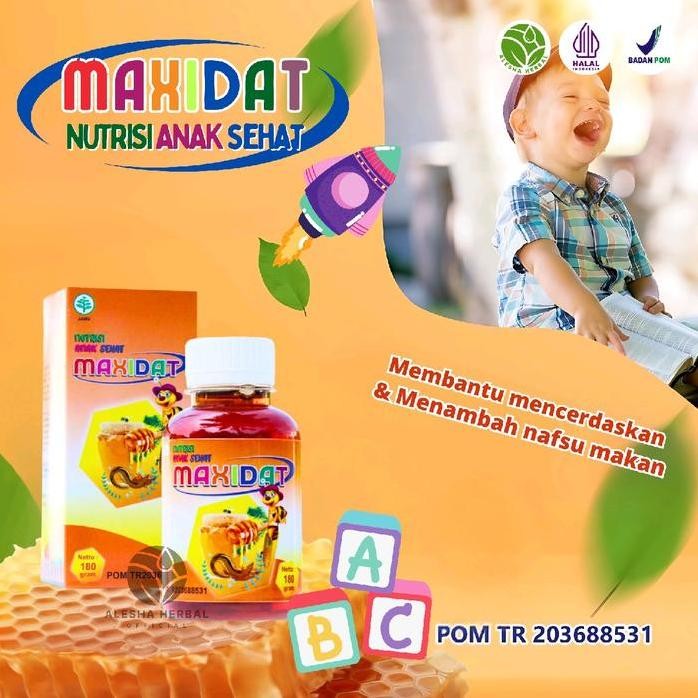 

Terlaris Maxidat Madu Ikan Sidat Nutrisi Anak Sehat Meningkatkan Nafsu Makan 180 Gr Vitamin