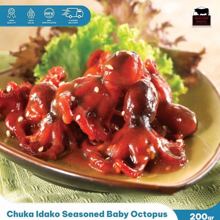 

Chuka Idako Seasoned Baby Octopus Gurita Berbumbu Premium Halal 200gr nUg