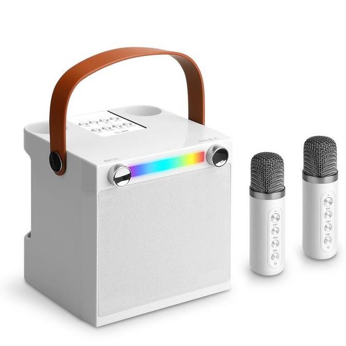 Speaker Fleco F-8894 Mini / F8894 Bluetooth Free 2 Mic Wireless | Wireless Voice Change Big Bass Led