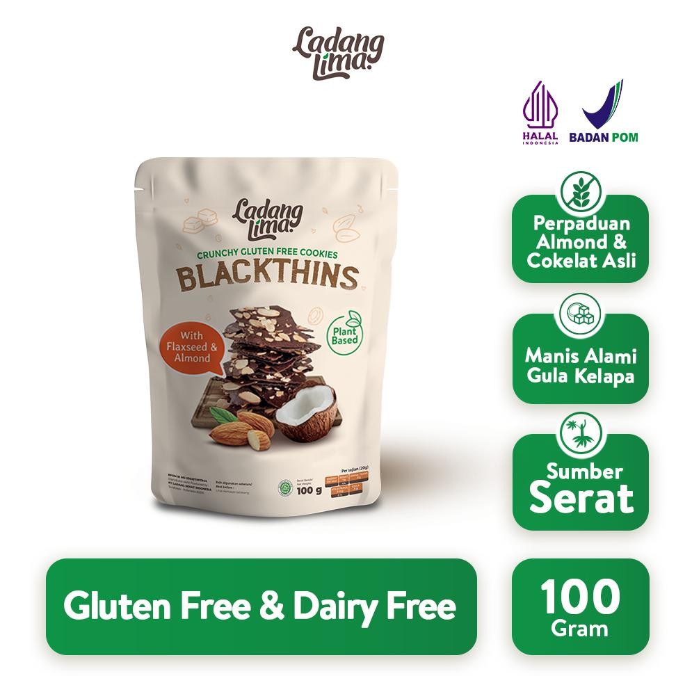 

Ladang Lima - Blackthins Cookies 100g | Healthy Cookies With Protein AST nUg