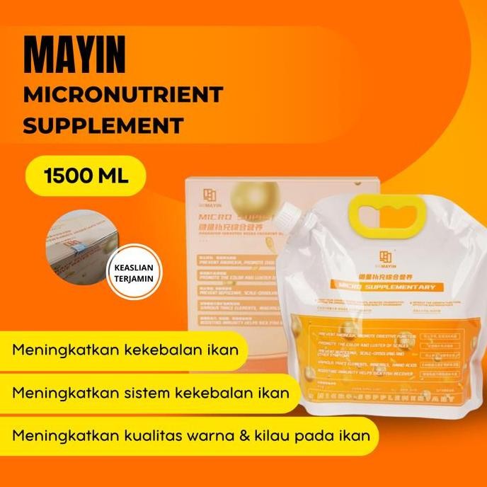 Terlaris Vitamin Ikan Hias Koki | Mayin Micronutrient Supplement 1500 Ml