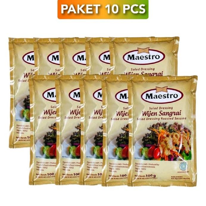 

Terlaris Maestro Salad Dressing Wijen Sangrai 100 G X 10 Sachet Selai Bahan Salad Maestro Halal Pumpkin Dressings & Spreads Jams