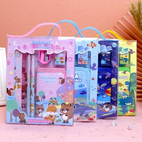 

RB OSM JKT S5926 Stationery Set / Alat Tulis Set 6 in 1 Hadiah Souvenir / Paket Alat Tulis + Dompet Anak / Alat Tulis Set Karakter