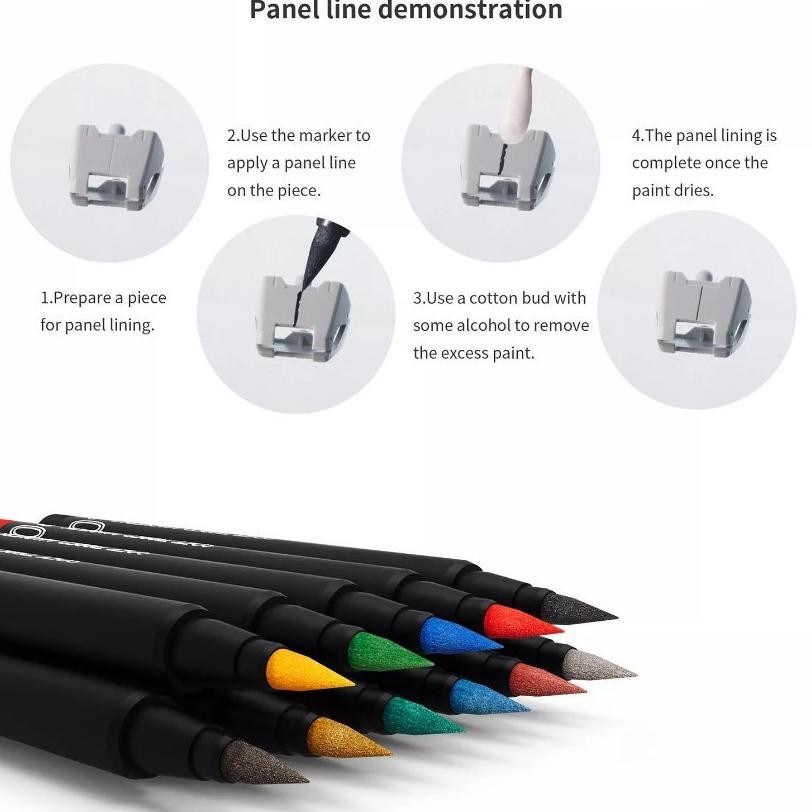 

RB DSPIAE Soft Tipped Marker Acrylic Metallic Color Panel Lining Marker