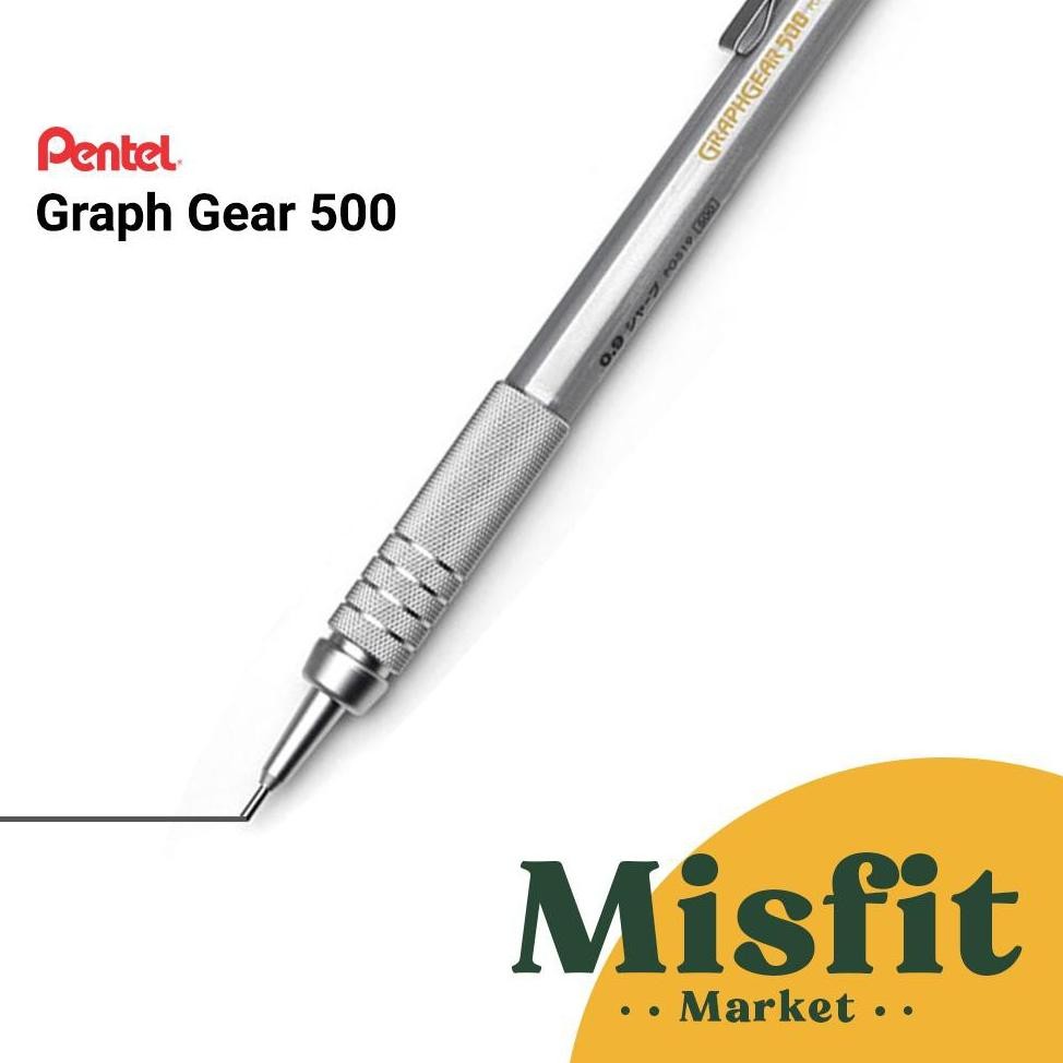 

RB Pentel Graph Gear 500 Mechanical Drafting Pencil 0.3 0.4 0.5 0.7 0.9 mm GraphGear Pensil Mekanik