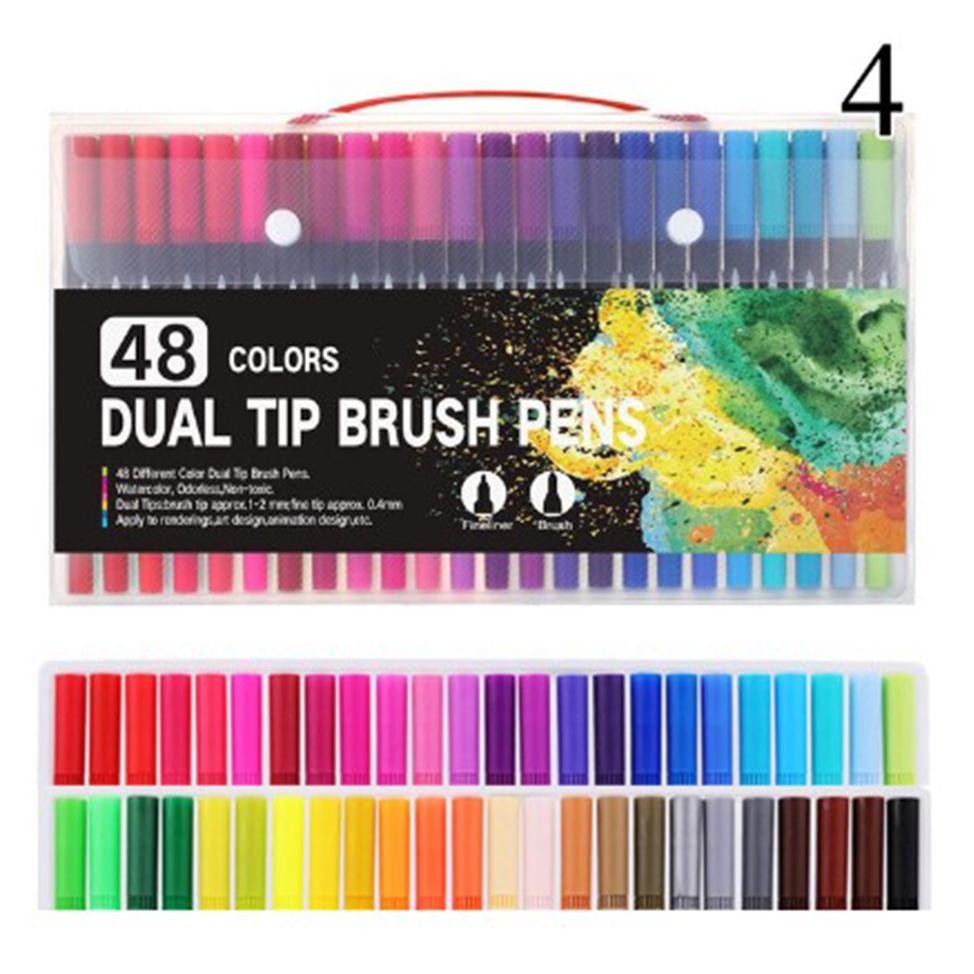 

RB Spidol Double Head Drawing Pen Fine Art Watercolor 12/24/36/ Warna Sketsa Spidol Umum General Marker Set Animation Markers / Twin Market Set Spidol Spisol Dua Sisi Spidol Dua Mata