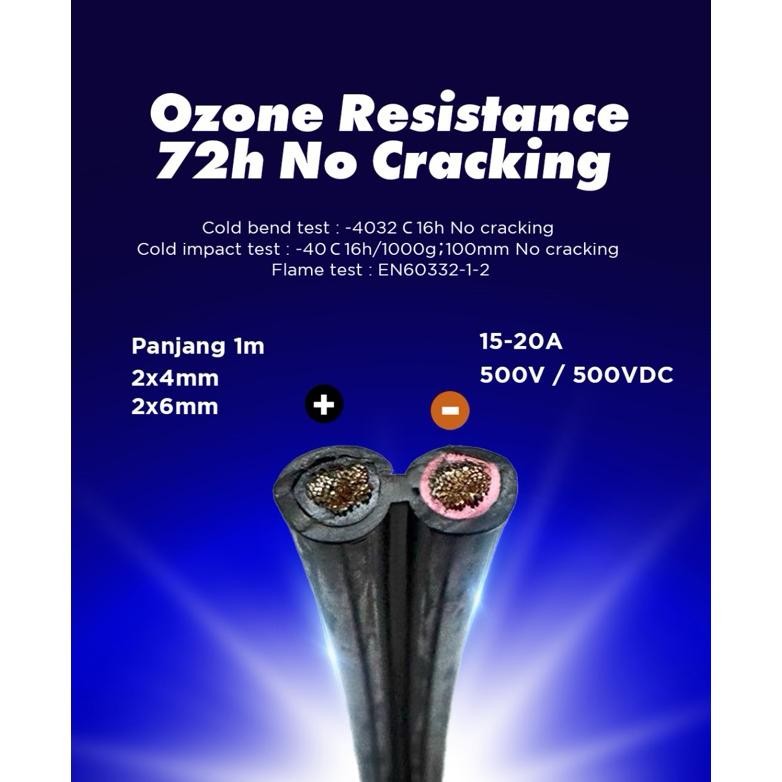 HJK Kabel panel surya 2x6mm, kabel solar panel 2x6mm, kabel solar cell 2x6mm