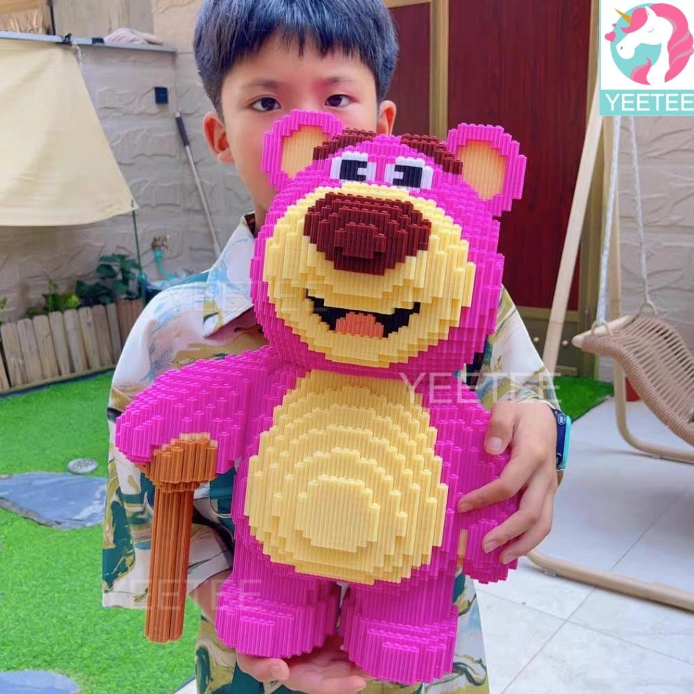 ''Terlaris" Nano Block Jumbo Lotso10000Pcs Besar Nano Block Violent Bear Series Bricks Education Nan