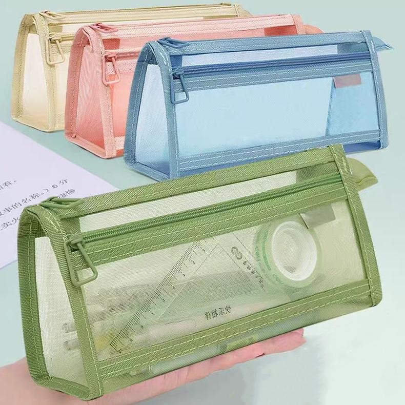 

Eqw-68 Tas Pensil Jala Dua Lapis Tas Pensil Transparan Tas Alat Tulis Berkapasitas Besar