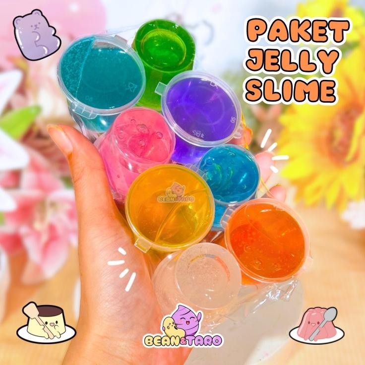 Gtu-712 Jy-6 Paket Jelly Slime Isi 8 Pcs By Slime Bintaro || Jiggly Slime || Slime Murah || Slime Is
