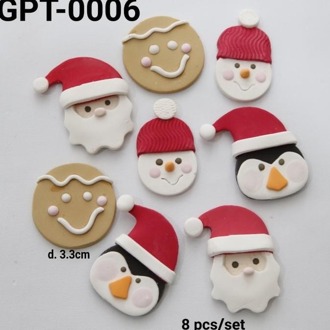 

Buruan serbu] GPT-0006 Hiasan kue natal christmas gumpaste sinterklas snowman