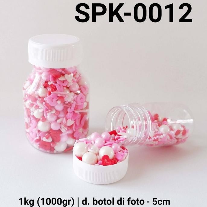 

] SPK-0012 Sprinkles sprinkle sprinkel 1kg 1 kg mutiara hati valentine