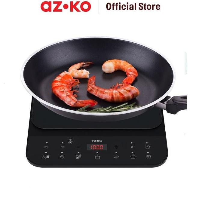 Azko Kris Kompor Listrik 1 Tungku 100-1000 Watt - Hitam Electric Stove Kompor Elektrik 1 Tungku Perl