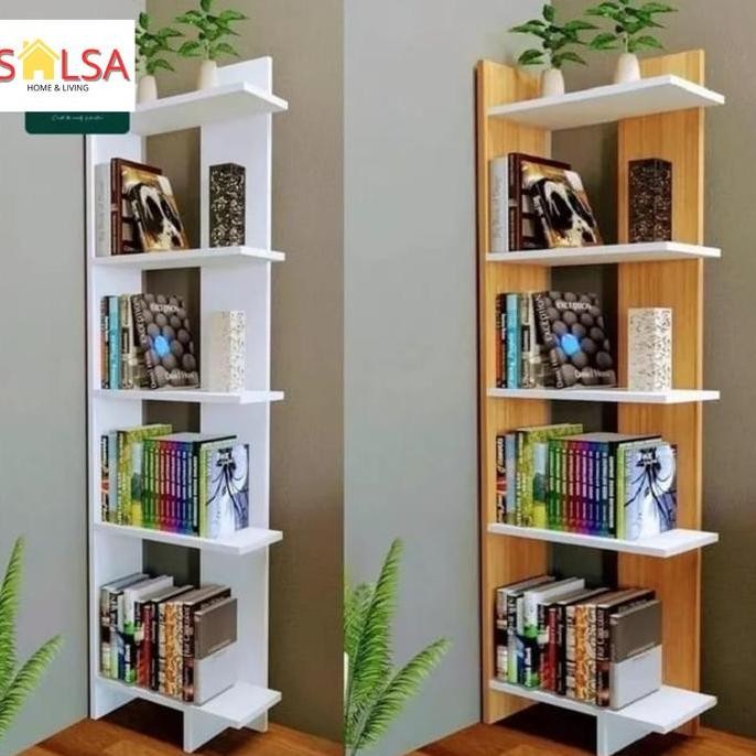 Rak Sudut Ruang Tamu Rak Buku Rak Bunga Tinggi 120Cm Furniture
