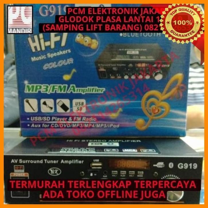 [PEP] USB MP3 AMPLIFIER BLUETOOTH G919 FM RADIO BUAT MOBIL RUMAH KARAOKE