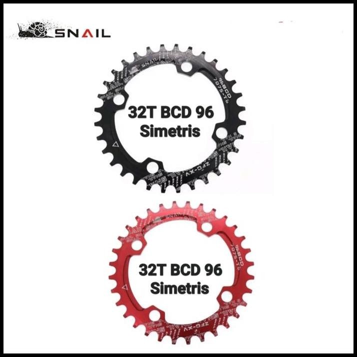 Snail Chainring Simetris 32T Bcd 96 Chain Ring Arm Crank Bcd 96 32T