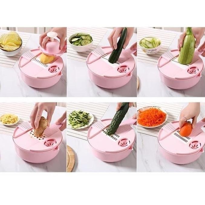 ALAT PEMOTONG SAYUR KENTANG DAN BUAH PARUTAN 12 IN 1 FOOD CRAVING