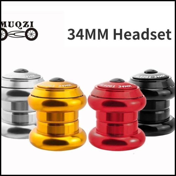 Muqzi Headset Bearing 34Mm Head Set Frame Fork Sepeda