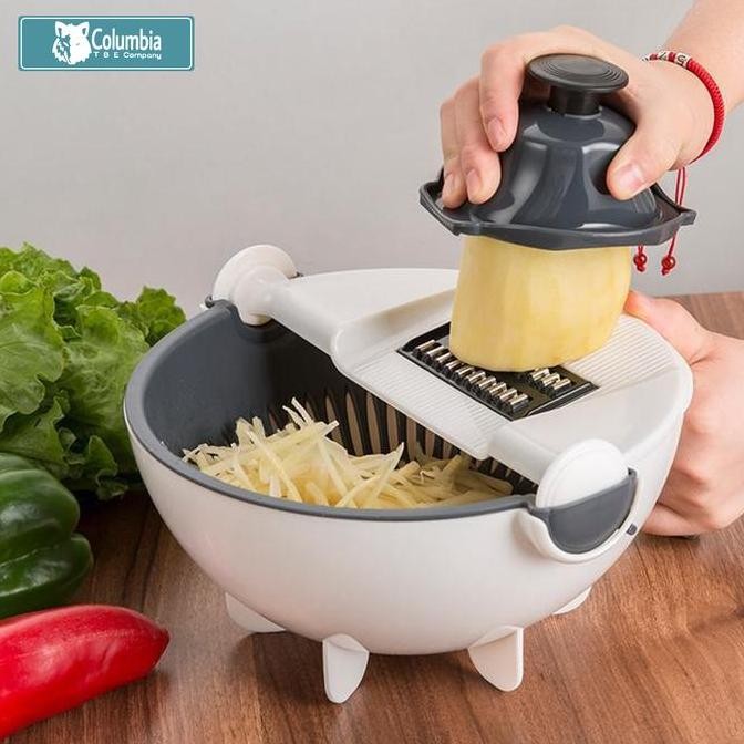COLUMBIA Alat Parutan Multifungsi Serbaguna Keranjang Saringan Keranjang Buah & Sayuran/Alat Pemoton